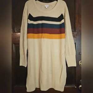 NWOT LuLaRoe Lauren Striped Cable Knit Sweater Dress - Size S